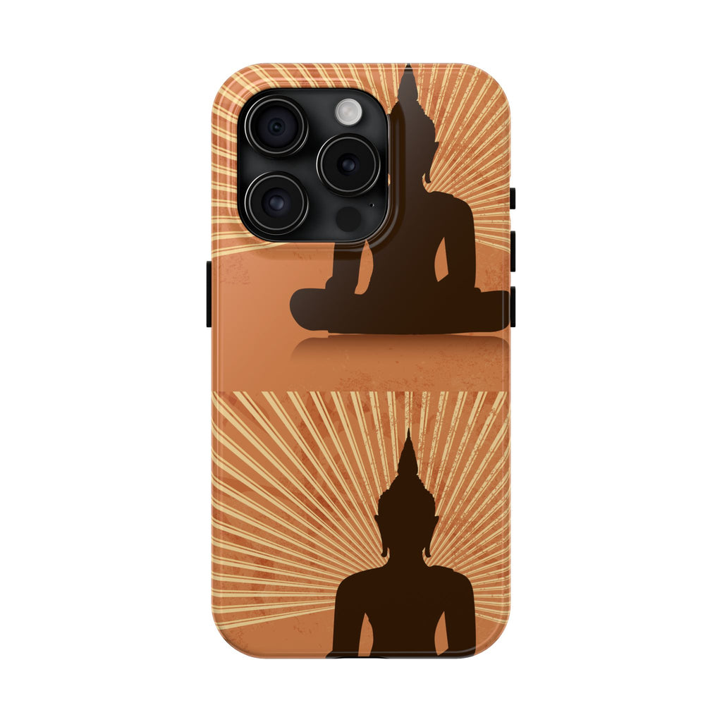 Buddha Inspired Tough Phone Case, Spiritual Protection Cover, Meditation Gift, Zen Design, Durable Phone Accessory
