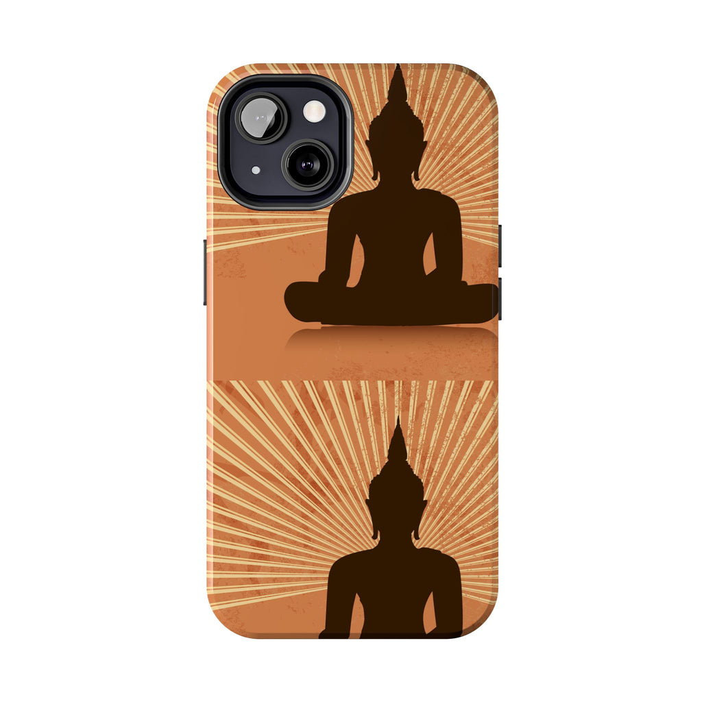 Buddha Inspired Tough Phone Case, Spiritual Protection Cover, Meditation Gift, Zen Design, Durable Phone Accessory