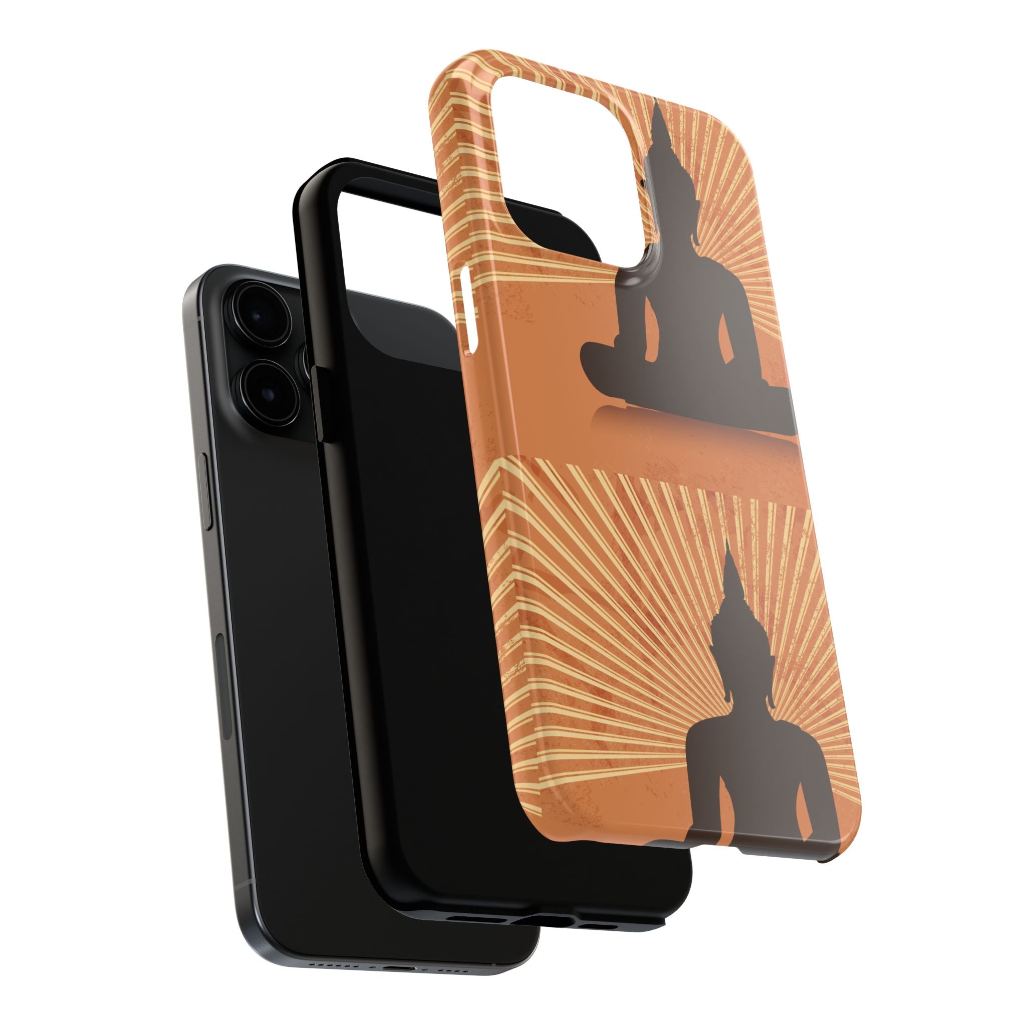 Buddha Inspired Tough Phone Case, Spiritual Protection Cover, Meditation Gift, Zen Design, Durable Phone Accessory