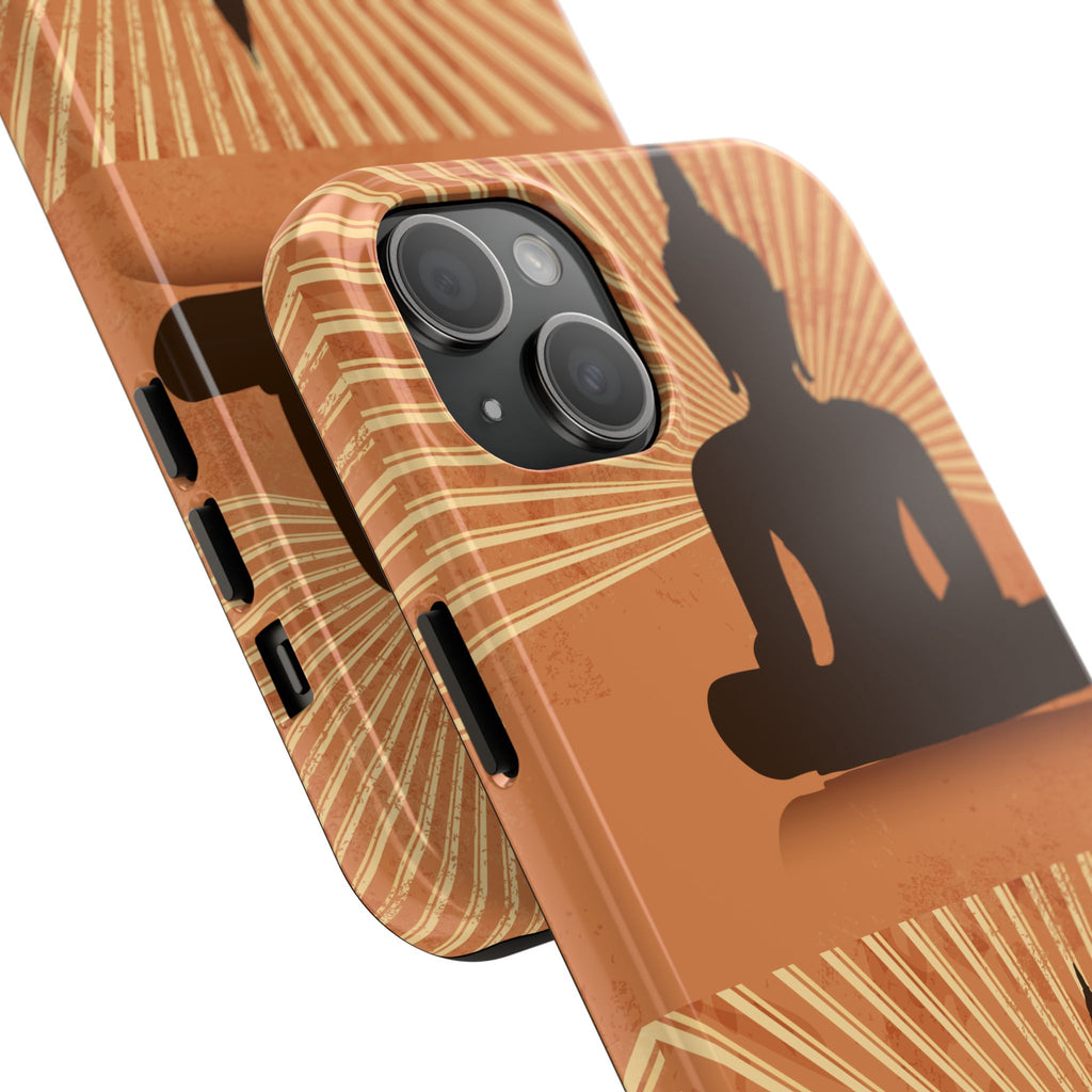 Buddha Inspired Tough Phone Case, Spiritual Protection Cover, Meditation Gift, Zen Design, Durable Phone Accessory