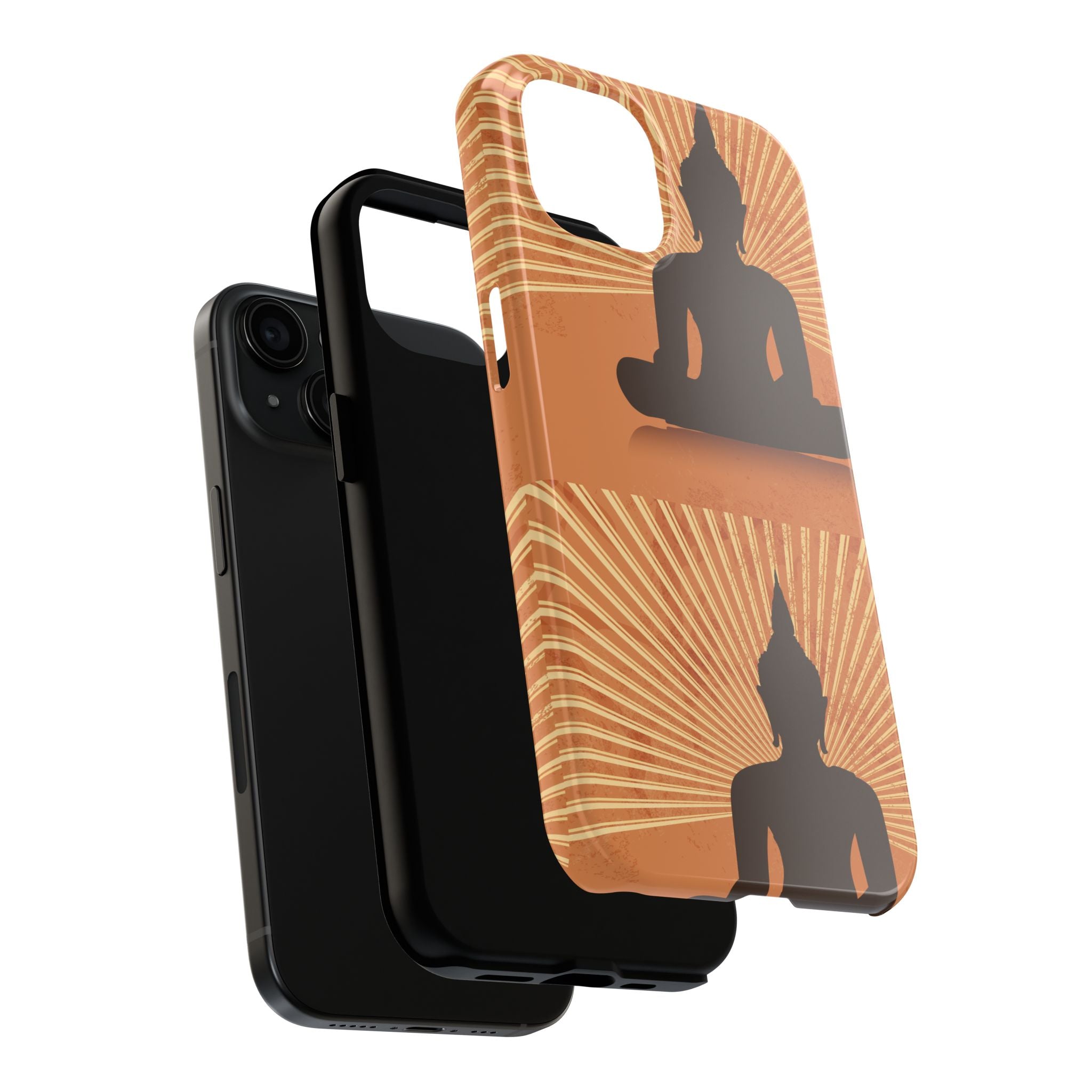 Buddha Inspired Tough Phone Case, Spiritual Protection Cover, Meditation Gift, Zen Design, Durable Phone Accessory
