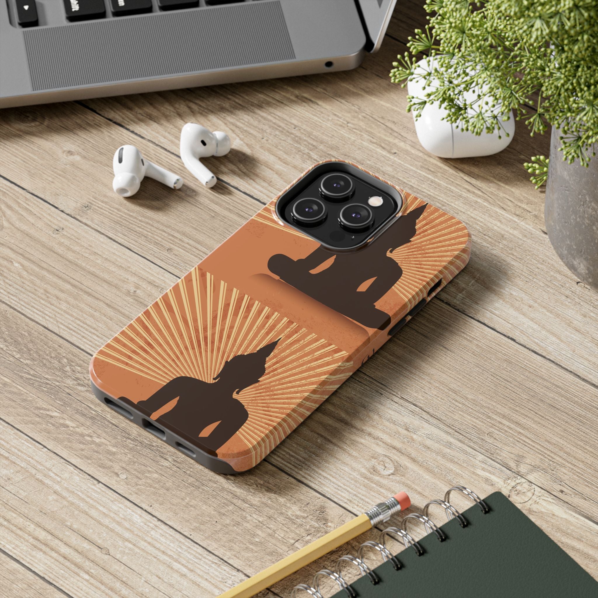 Buddha Inspired Tough Phone Case, Spiritual Protection Cover, Meditation Gift, Zen Design, Durable Phone Accessory