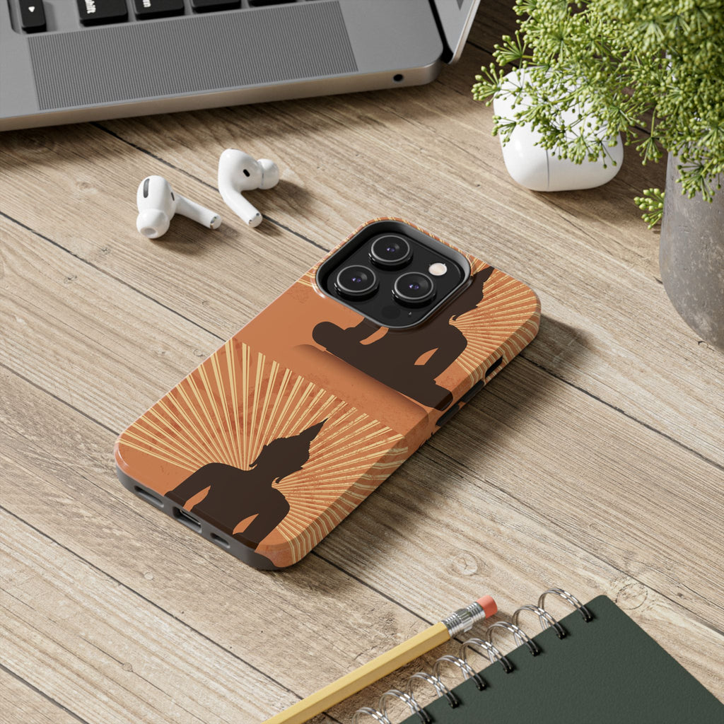 Buddha Inspired Tough Phone Case, Spiritual Protection Cover, Meditation Gift, Zen Design, Durable Phone Accessory