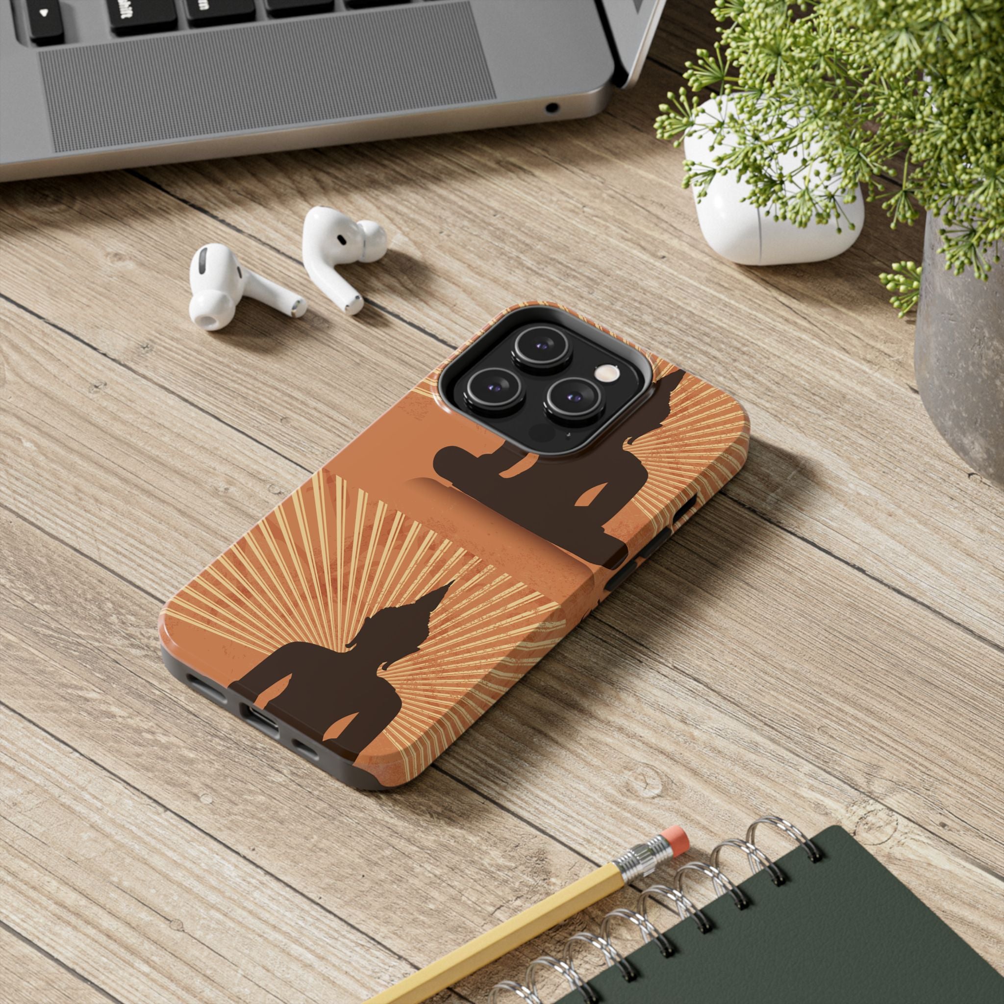 Buddha Inspired Tough Phone Case, Spiritual Protection Cover, Meditation Gift, Zen Design, Durable Phone Accessory