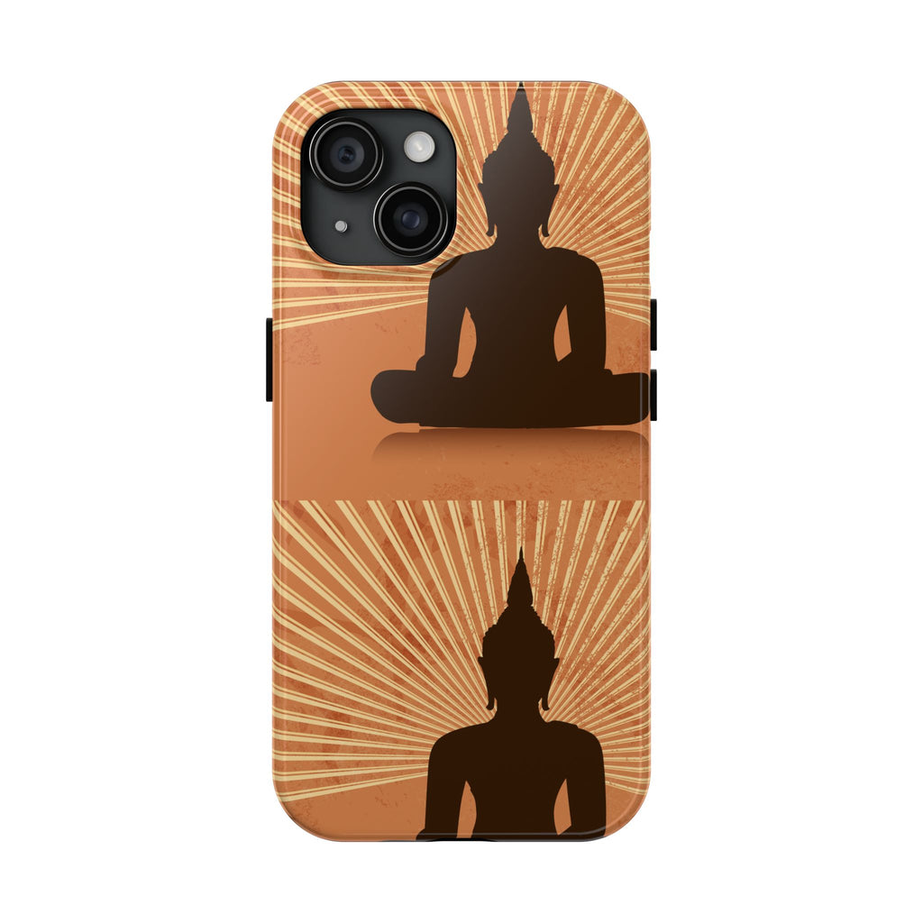 Buddha Inspired Tough Phone Case, Spiritual Protection Cover, Meditation Gift, Zen Design, Durable Phone Accessory