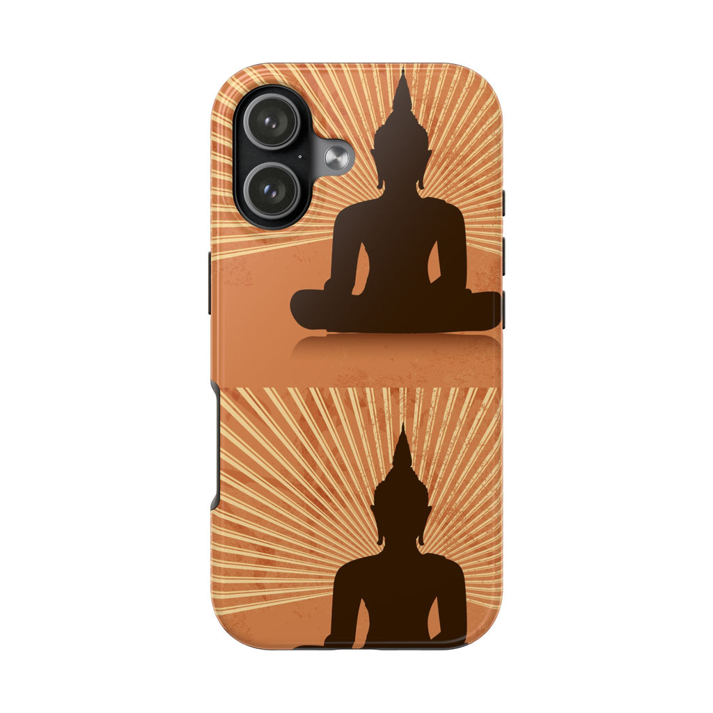 Buddha Inspired Tough Phone Case, Spiritual Protection Cover, Meditation Gift, Zen Design, Durable Phone Accessory