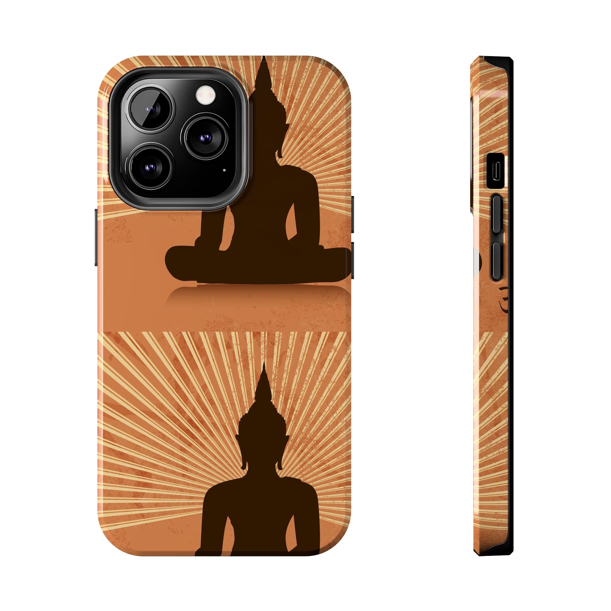 Buddha Inspired Tough Phone Case, Spiritual Protection Cover, Meditation Gift, Zen Design, Durable Phone Accessory