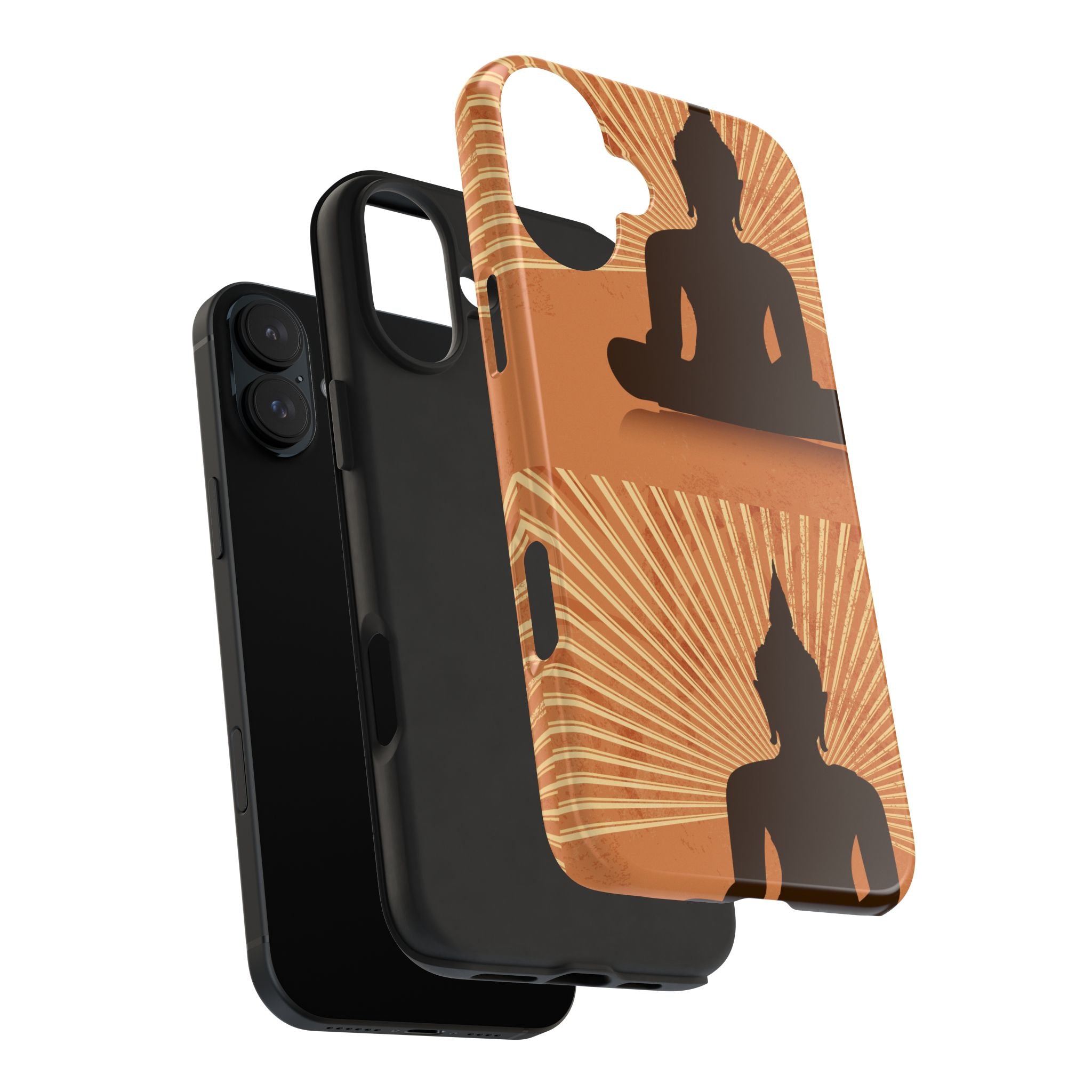 Buddha Inspired Tough Phone Case, Spiritual Protection Cover, Meditation Gift, Zen Design, Durable Phone Accessory