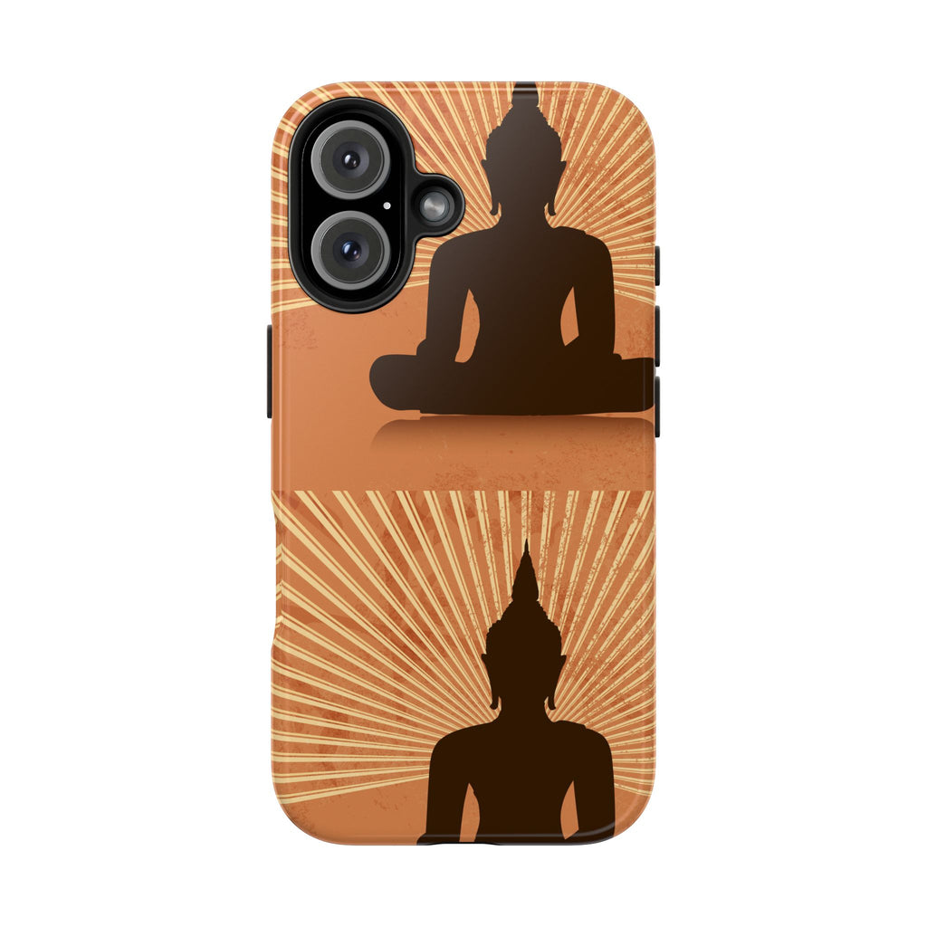 Buddha Inspired Tough Phone Case, Spiritual Protection Cover, Meditation Gift, Zen Design, Durable Phone Accessory