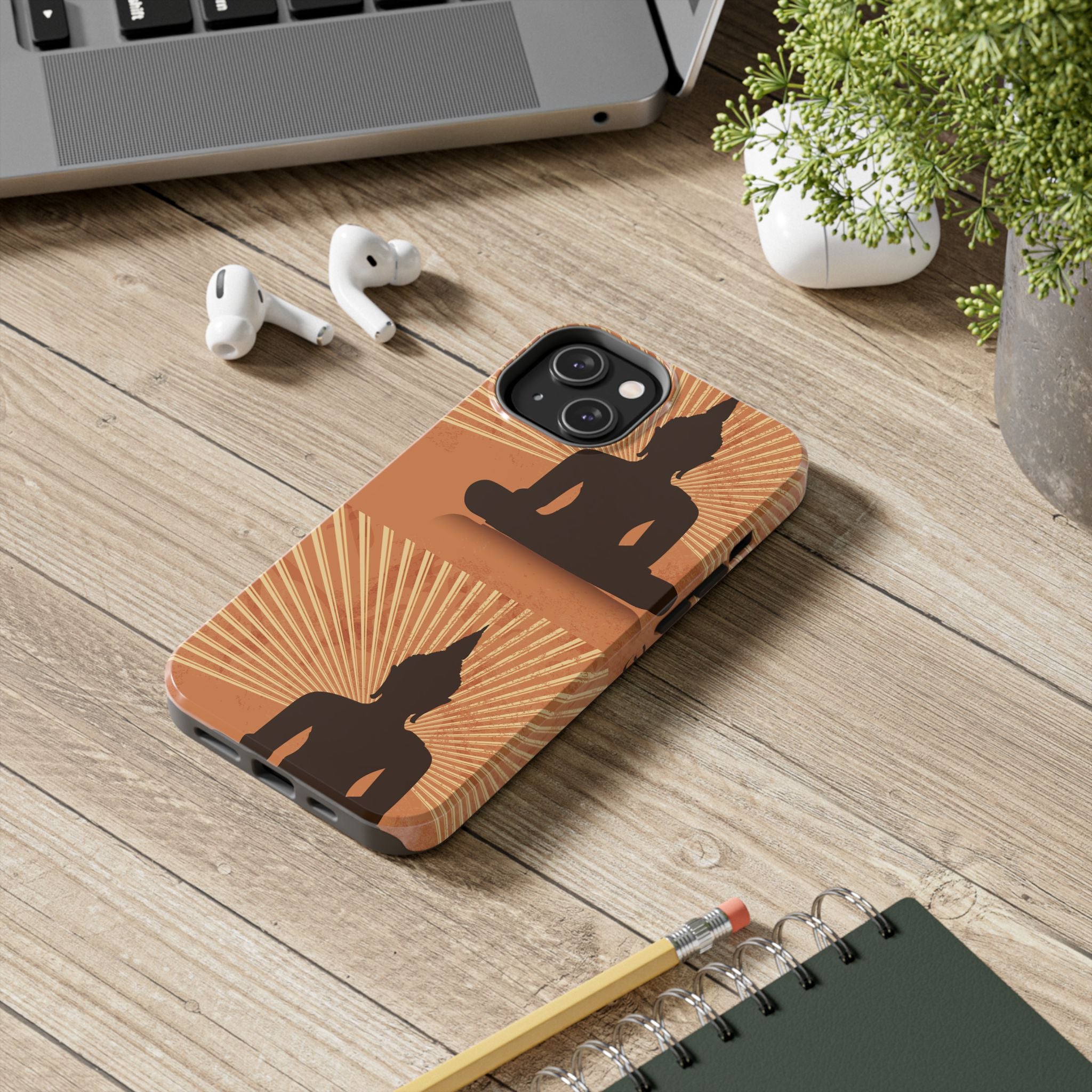 Buddha Inspired Tough Phone Case, Spiritual Protection Cover, Meditation Gift, Zen Design, Durable Phone Accessory