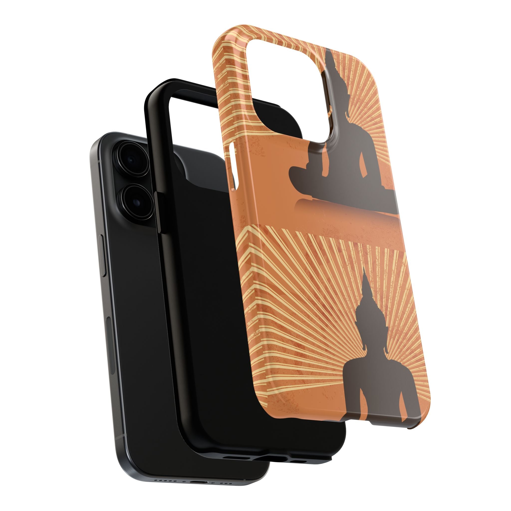 Buddha Inspired Tough Phone Case, Spiritual Protection Cover, Meditation Gift, Zen Design, Durable Phone Accessory
