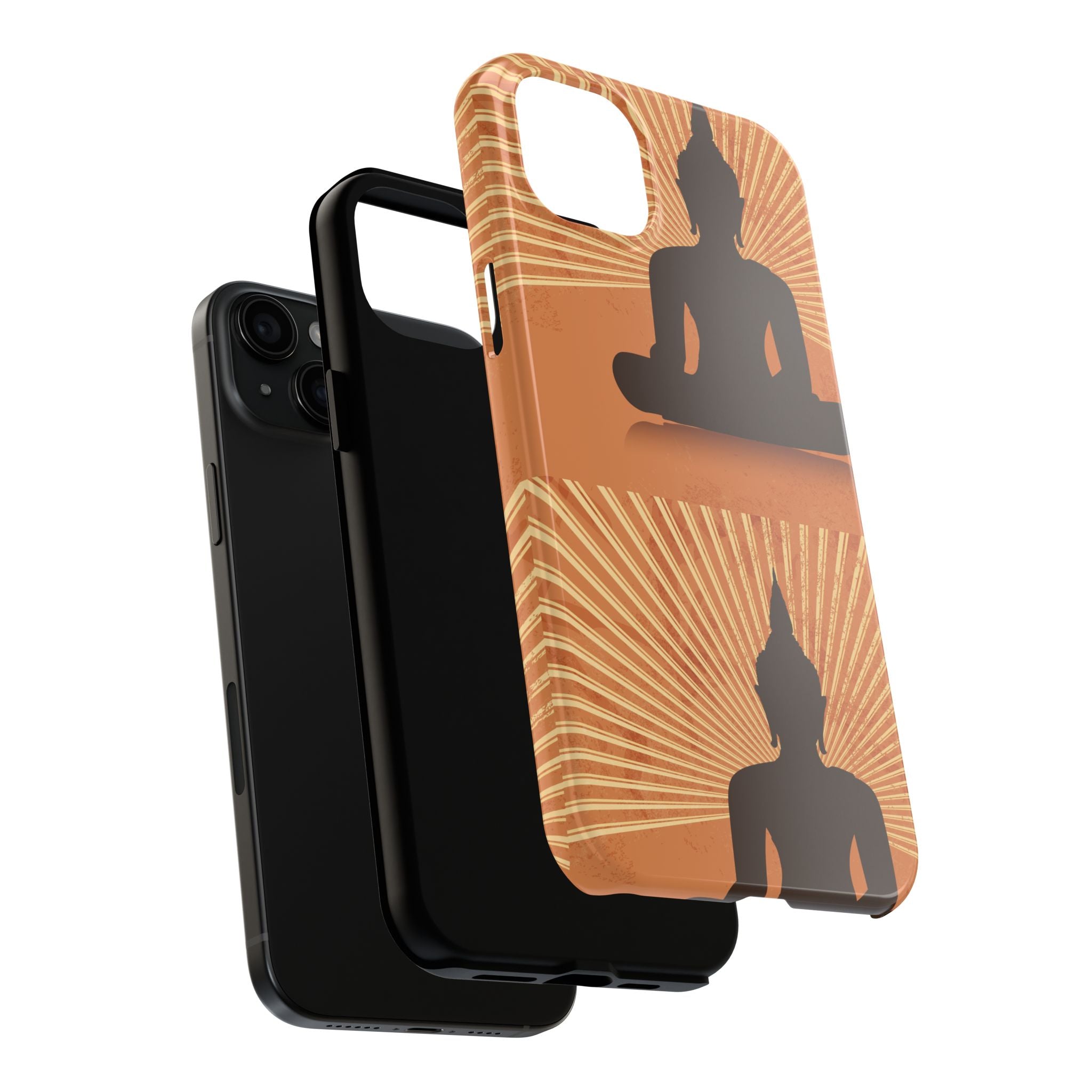 Buddha Inspired Tough Phone Case, Spiritual Protection Cover, Meditation Gift, Zen Design, Durable Phone Accessory
