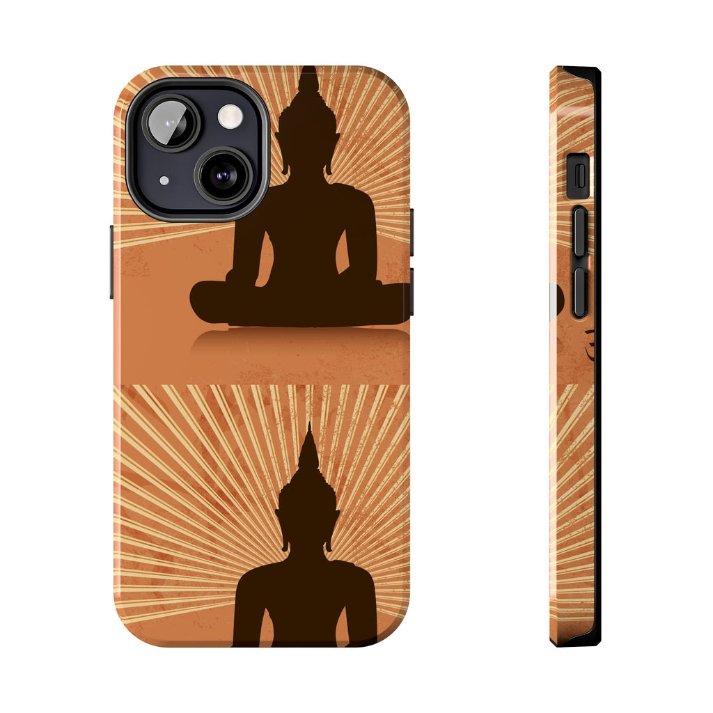 Buddha Inspired Tough Phone Case, Spiritual Protection Cover, Meditation Gift, Zen Design, Durable Phone Accessory