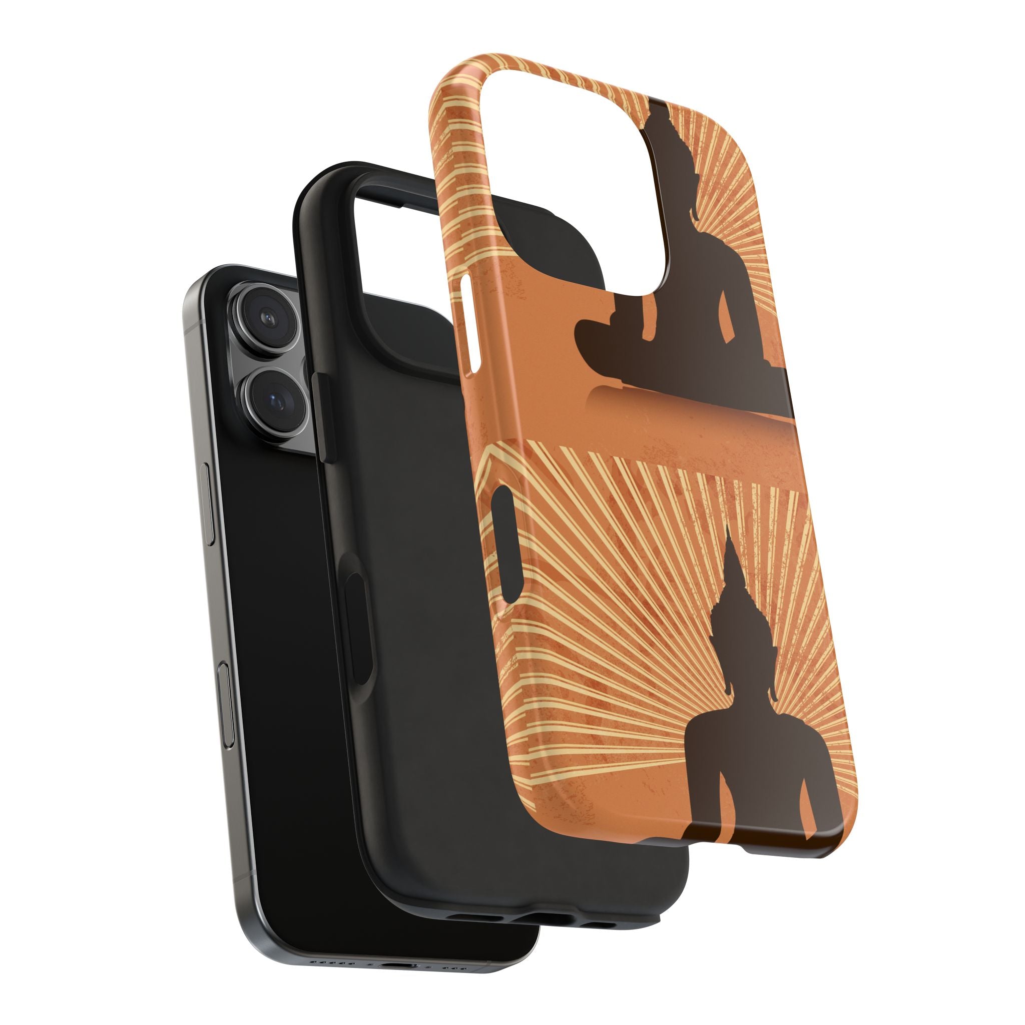 Buddha Inspired Tough Phone Case, Spiritual Protection Cover, Meditation Gift, Zen Design, Durable Phone Accessory