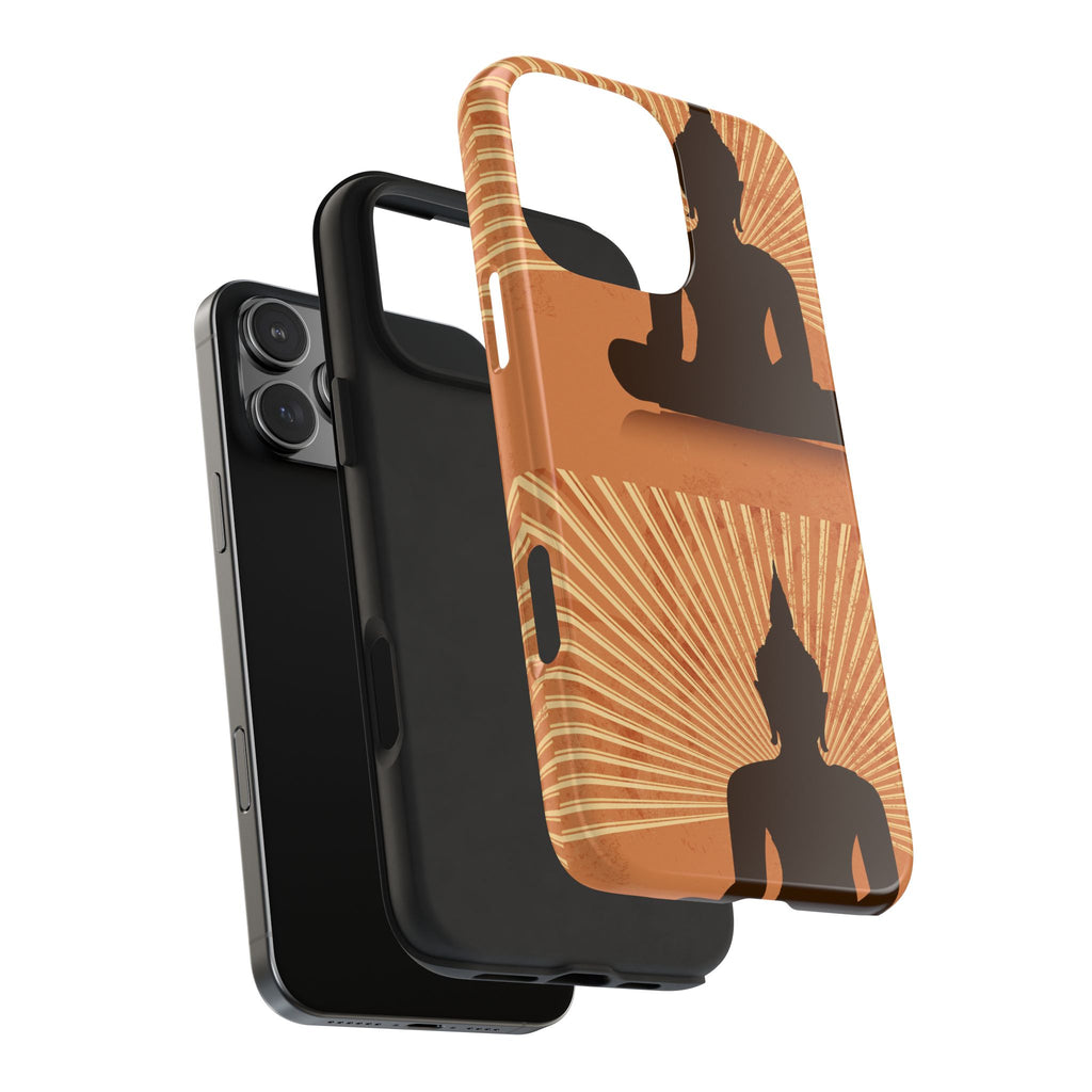 Buddha Inspired Tough Phone Case, Spiritual Protection Cover, Meditation Gift, Zen Design, Durable Phone Accessory